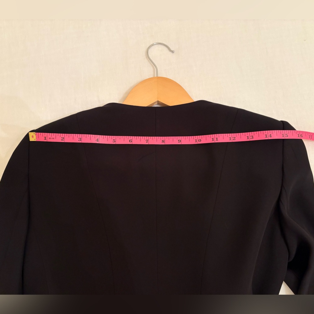 Armani Collezioni Black Women's Blazer with Satin Accents - Picture 7 of 7